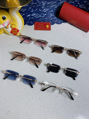 SIGNATURE C DE RECTANGULAR FRAME SUNGLASSES 533233 IN METAL