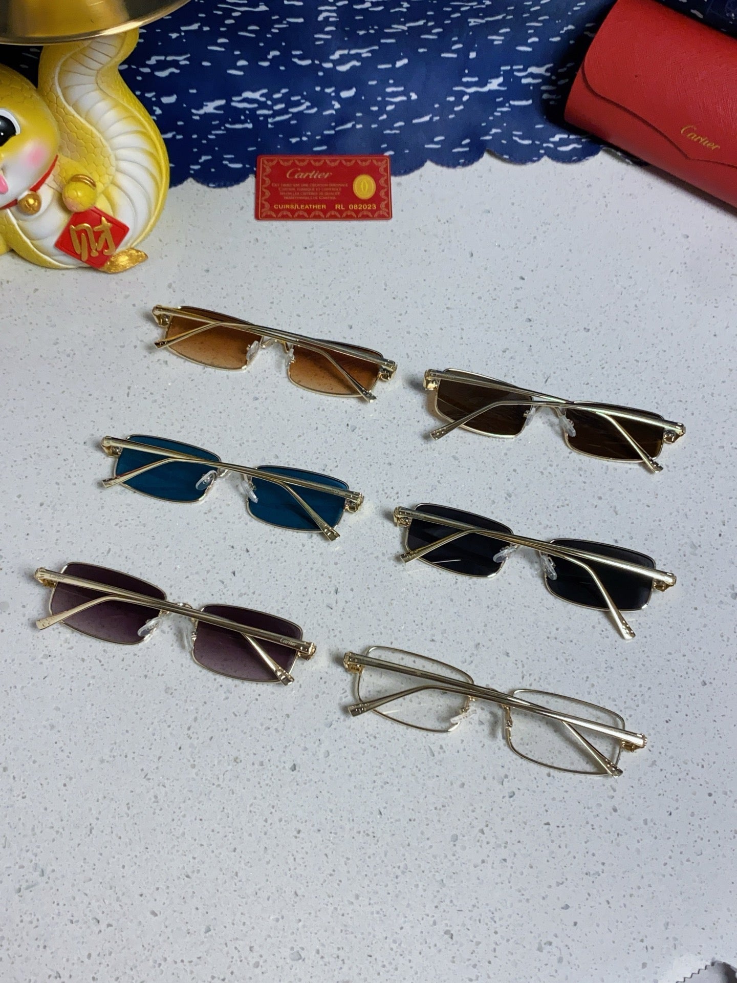 SANTOS RECTANGULAR FRAME SUNGLASSES CT0473S IN METAL