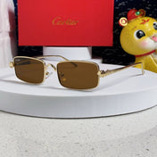 PANTHÈRE RECTANGULAR FRAME SUNGLASSES CT0473S IN METAL