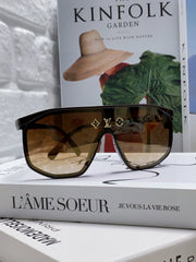 WAIMEA SUNGLASSES 570267 IN BROWN ACETATE MONOGRAM ON LENS