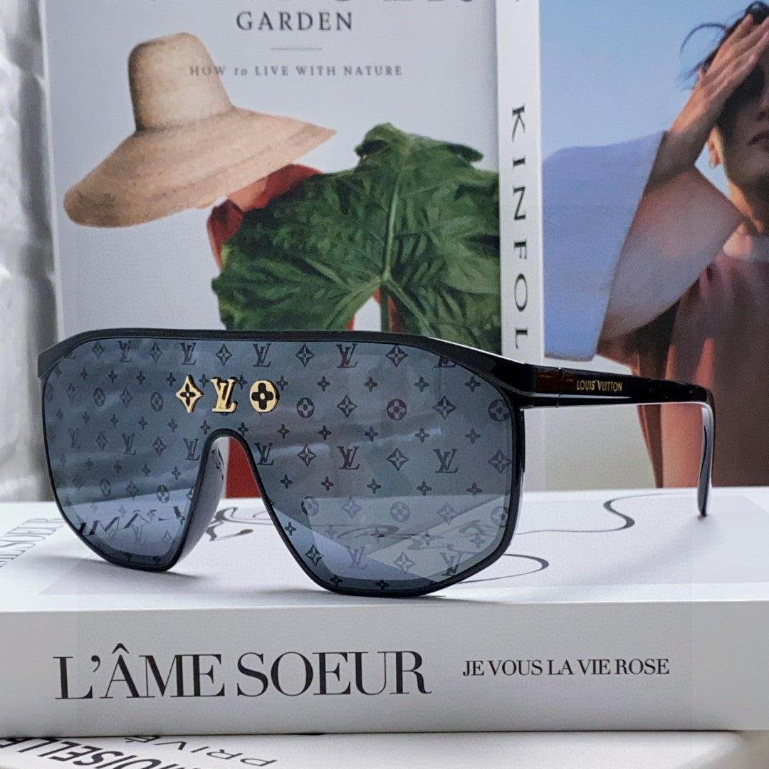 WAIMEA SUNGLASSES 570268 IN BLACK ACETATE MONOGRAM ON LENS