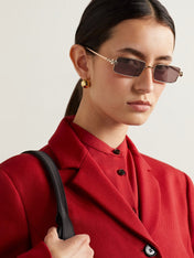 SANTOS RECTANGULAR FRAME SUNGLASSES CT0473S IN METAL