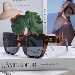 LADY 95.22 S2F SUNGLASS 571585 IN HAVANA ACETATE GREY LENSES