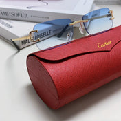 C DE RECTANGULAR RIMLESS FRAME SUNGLASSES  575769 IN METAL