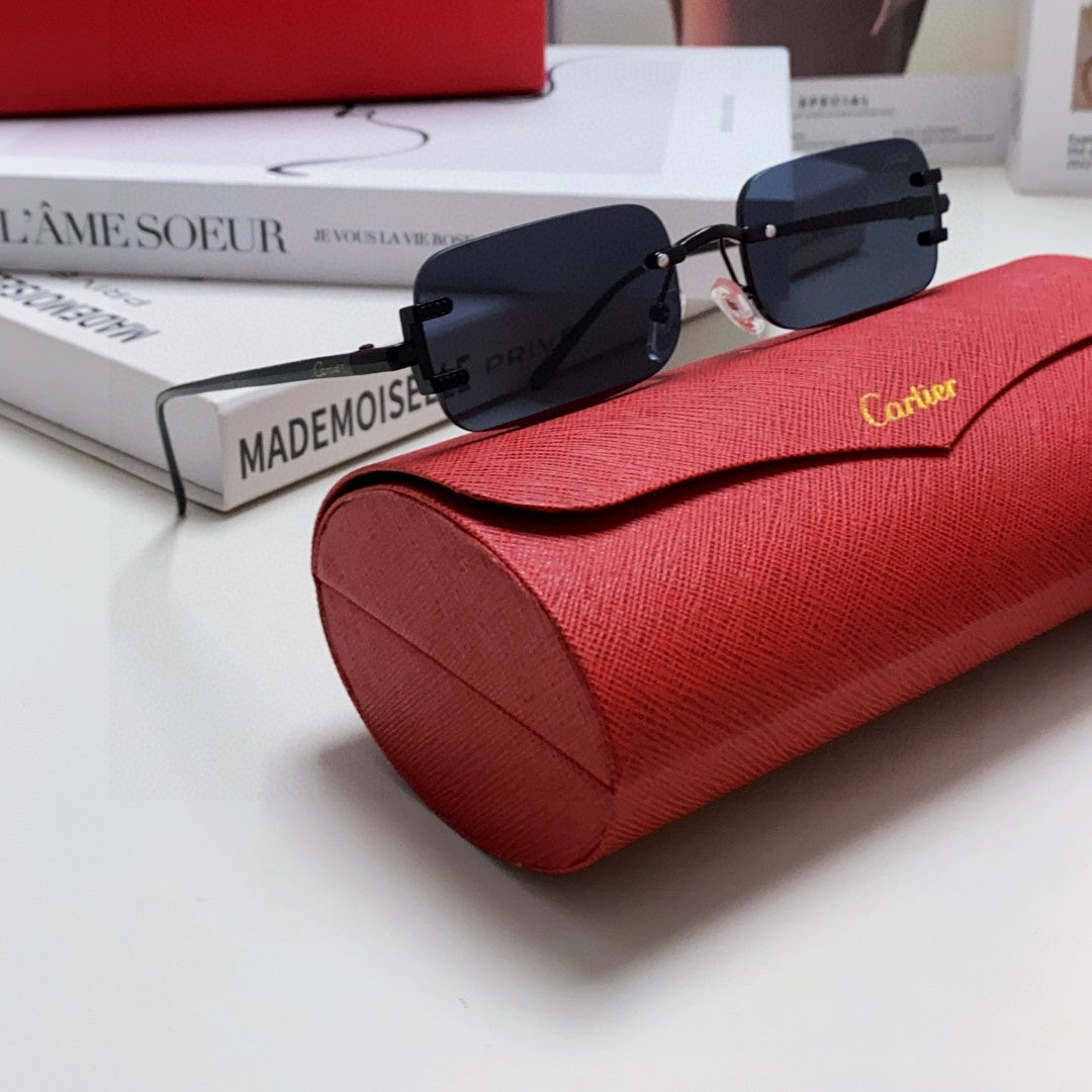 SIGNATURE C DE RECTANGULAR FRAME SUNGLASSES 575776 IN METAL