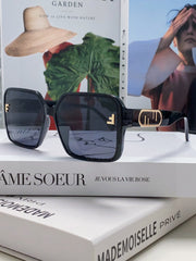 EMBOSSED LOGO FF DIAMONDS SQUARE FRAME SUNGLASSES 575798 IN ACETATE