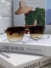 RECTANGULAR FRAME SUNGLASSES 576873 IN METAL