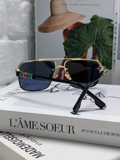 RECTANGULAR FRAME SUNGLASSES 576873 IN METAL