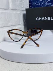 CAT EYE SUNGLASSES CH3393 IN HAVANA ACETATE CLEAR LENSES