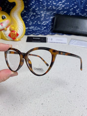 CAT EYE SUNGLASSES CH3393 IN HAVANA ACETATE CLEAR LENSES