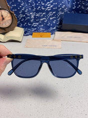 CAT EYE SUNGLASSES 571650 IN BLUE CLEAR ACETATE