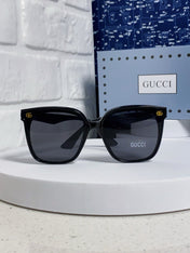 SQUARE FRAME SUNGLASSES 575854 IN BLACK ACETATE