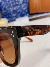 SQUARE SUNGLASS 575844 IN HAVANA ACETATE