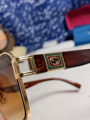 SQUARE FRAME SUNGLASSES 576906 IN METAL