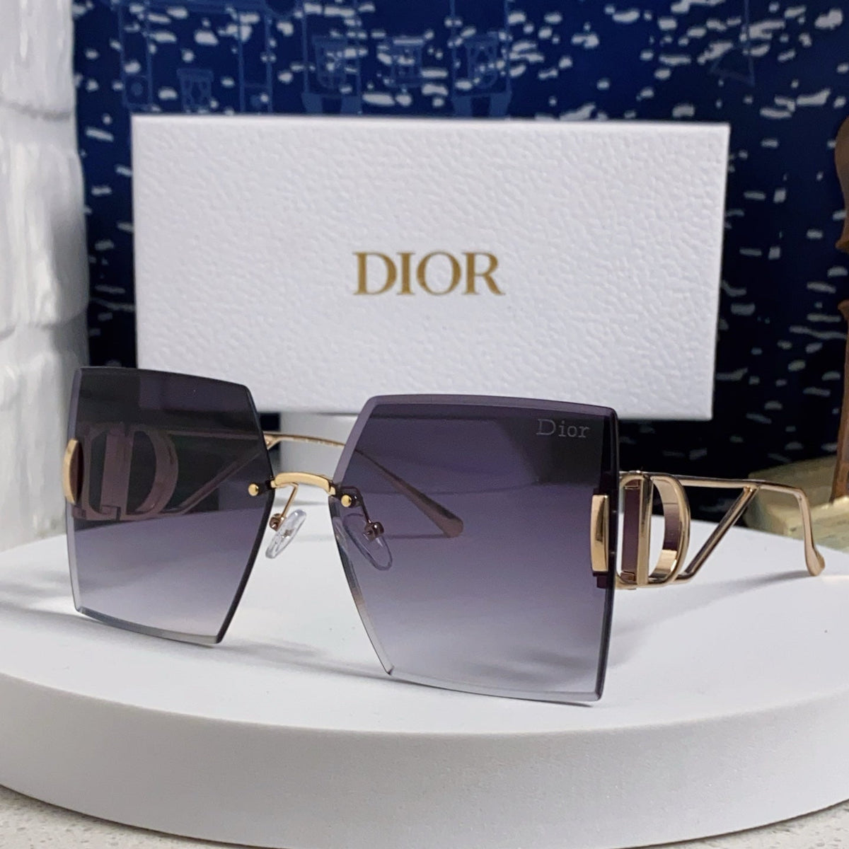 30MONTAIGNE S7U SUNGLASS 578109 IN GOLD METAL GREY SMOKE LENSES