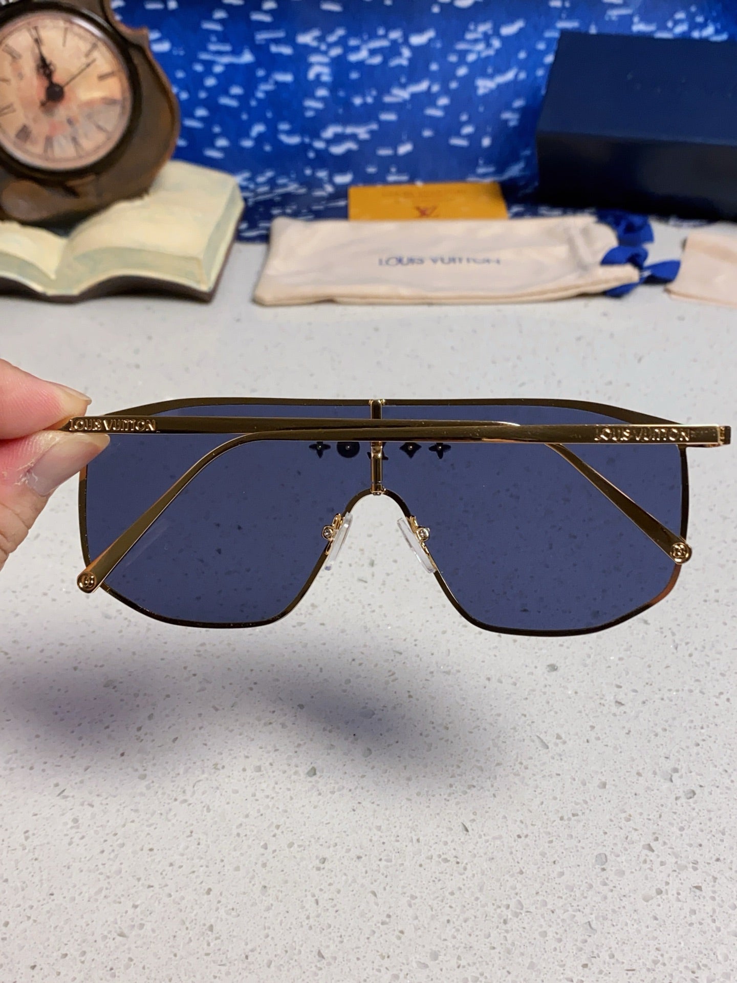 GOLDEN MASK SUNGLASSES 582735 IN GOLD METAL GREY LENSES