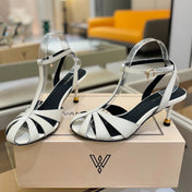 HIGH SANDALS 75 MM IN WHITE CALFSKIN