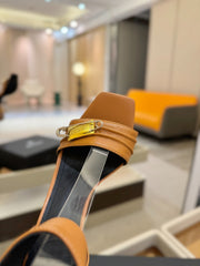 BALMAIN 25S HIGH HEELS 95MM IN BROWN CALFSKIN