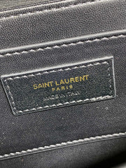 SOLFERINO SMALL SATCHEL 19 IN BLACK CALFSKIN GOLD HARDWARE