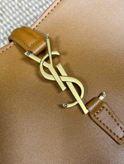 LE 37 MEDIUM BUCKET BAG 25 IN TORTILLA BROWN CALFSKIN GOLD HARDWARE