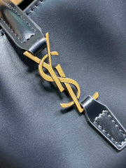 LE 37 MINI BUCKET BAG 15 IN BLACK CALFSKIN GOLD HARDWARE