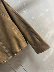 Loewe 2025 Leather Jacket Khaki Brown Cashmere