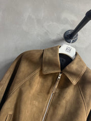 Loewe 2025 Leather Jacket Khaki Brown Cashmere
