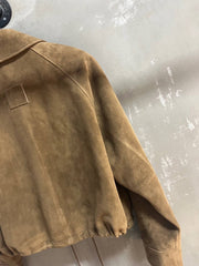 Loewe 2025 Leather Jacket Khaki Brown Cashmere