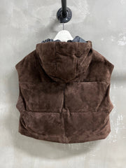 PRADA 25S SUEDE DOWN VEST 384