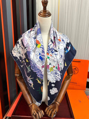 HERMES 25S SCARF 90 IN SILK 724701