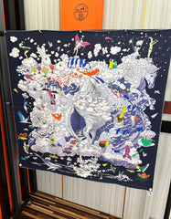 HERMES 25S SCARF 90 IN SILK 724701