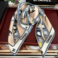 CHANEL 25S SCARF 90 IN SILK 727362
