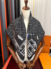 LV SCARF 90 CM IN SILK 733839