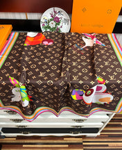LV SCARF 90 CM IN SILK 738413
