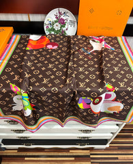 LV SCARF 90 CM IN SILK 738413