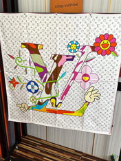 LV SCARF 90 CM IN SILK 02