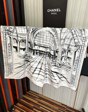 CHANEL 25S SCARF 90 IN SILK 001