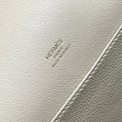 HM ROULIS 18 MINI BAG IN BEIGE CALFSKIN GOLD-TONE HARDWARE