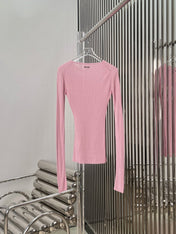 MIUMIU LONG-SLEEVE KNIT TOP STYLE 516