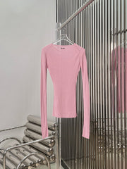 MIUMIU LONG-SLEEVE KNIT TOP STYLE 516