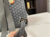 ALPIN BACKPACK 37 IN GREY LAMBSKIN AND GOYARDINE CANVAS