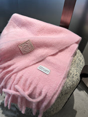 SCARF 185 CM IN PASTEL PINK WOOL 390877