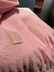 SCARF 185 CM IN PASTEL PINK WOOL 390877