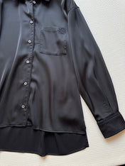 Loewe Shirt Black Satin Fabric