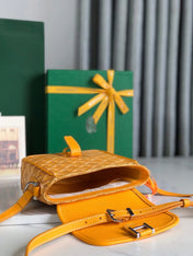 GRAND BLEU 16 IN YELLOW GOYARDINE CANVAS AND LAMBSKIN