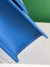 DUCHESSE MARIE-CAROLINE BAG 25 IN SAPPHIRE BLUE GOYARDINE CANVAS AND SMOOTH CALFSKIN