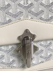 DUCHESSE MARIE-CAROLINE BAG 25 IN WHITE GOYARDINE CANVAS AND SMOOTH CALFSKIN