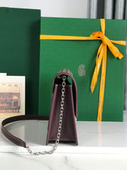 DUCHESSE MARIE-CAROLINE BAG 25 IN WINE RED GOYARDINE CANVAS AND SMOOTH CALFSKIN