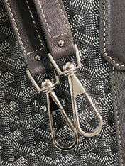 SMALL BELHARRA 24 IN GRAY GOYARDINE CANVAS AND LAMBSKIN