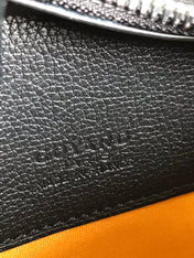 HIRONDELLE BAG 25 IN BLACK LAMBSKIN AND GOYARDINE CANVAS